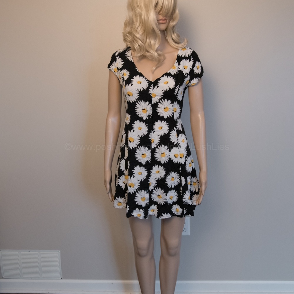 Black Daisy Sun Dress